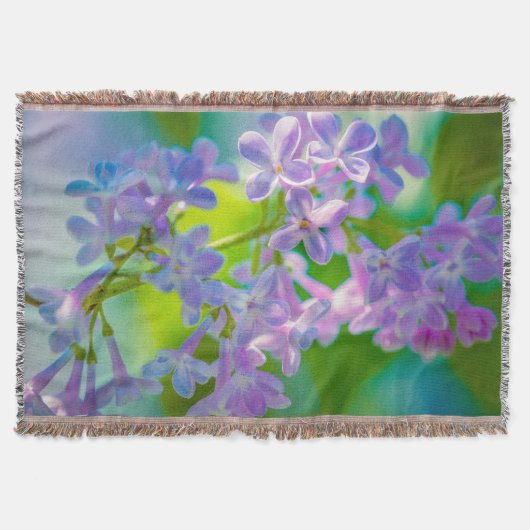 Paarse Sering Bloemen Deken (Voorkant)