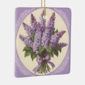 Paarse Sering Bloemen Keramisch Ornament (Rechts)