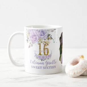 Paarse Sering Bloemige Aandenken Sweet Sixteen 16 Koffiemok
