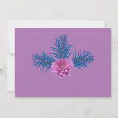 Paarse Sering Bloemige Boho Moderne Trendy Uitnodi Kaart (Achterkant)