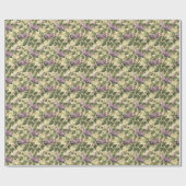 Paarse Sering Bloemige Cadeaupapier Wrap (Vlak)