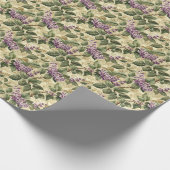 Paarse Sering Bloemige Cadeaupapier Wrap (Hoek)