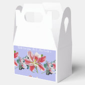 Paarse Sering Bloemige Lelie Trouwcake Favor Dozen Bedankdoosjes (Geopend)