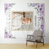 Paarse Sering Bloemstuk Rouwfoto Herdenkingsfoto Wandkleed (In Situ (horizontaal))