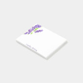 Paarse sering boeket gepersonaliseerd post-it® notes (Schuin)