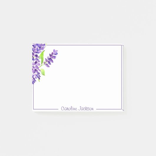 Paarse sering boeket gepersonaliseerd post-it® notes (Voorkant)
