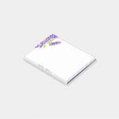 Paarse sering boeket gepersonaliseerd post-it® notes (Schuin)