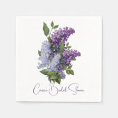 Paarse Sering Bruidsfeest Servet (Voorkant)