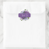 Paarse Sering Bruiloftsshower Favor Ronde Sticker (Tas)