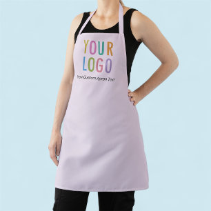 Paarse Sering Custom Apron met Logo All Over Print Schort