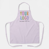 Paarse Sering Custom Apron met Logo All Over Print Schort (Voorkant)