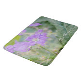 Paarse Sering Geranium Wilde Bloem Botanische Foto Badmat (Gekanteld)
