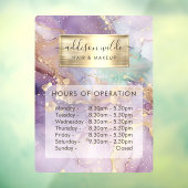 Paarse Sering Glitter Waterverf Nepgoud Openingsti Raamsticker (Vel 3)