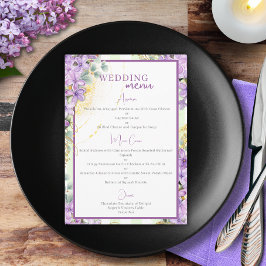 Paarse Sering Huwelijksmenu Menu