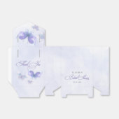 Paarse Sering Levenslang Vlinders Bruidsdouche Bedankdoosjes (Uitgevouwen)