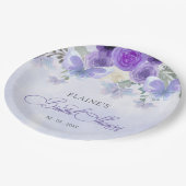 Paarse Sering Levenslang Vlinders Bruidsfeest Papieren Bordje (Gekanteld)