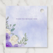 Paarse Sering Levenslang Vlinders Bruiloftsborrel Bedankjes Labels (Achterkant)