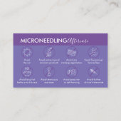 Paarse Sering Microneedling Nazorginstructies Visitekaartje (Achterkant)