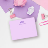 Paarse Sering Minimalistisch Schoon Initiaal