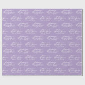 Paarse Sering Modern Patroon Bruid Bruiloft Feest Cadeaupapier (Vlak)