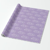 Paarse Sering Modern Patroon Bruid Bruiloft Feest Cadeaupapier (Uitgerold)