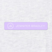 Paarse Sering Monogram Persoonlijke Naam Labels (Design 1)