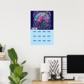 Paarse Sering Muurkalender 2026 Agenda Poster (Thuiskantoor)