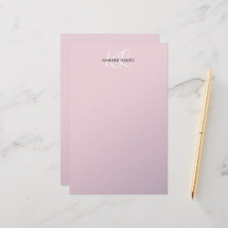 Paarse Sering Personalized Briefpapier