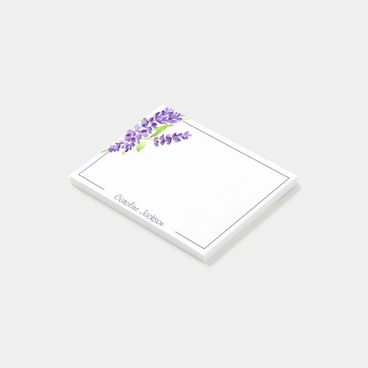 Paarse sering persoonlijk post-it® notes (Schuin)
