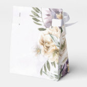 Paarse Sering Pioen Wilde Bloemen Boeket Bruiloft Bedankdoosjes (Achterkant)