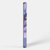 Paarse Sering Prinses Hortensia Monogram iPhone Hoesje (Rechterkant)