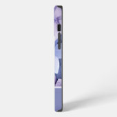 Paarse Sering Prinses Hortensia Monogram iPhone Hoesje (Linkerkant)