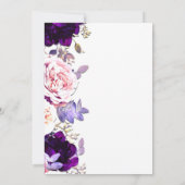 Paarse Sering Roze Roos Bloem Wit Zoete 16 Feest Kaart (Achterkant)