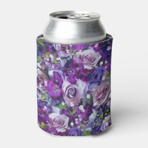 Paarse Sering Rozen Bloemen Tuin Patroon Blikjeskoeler