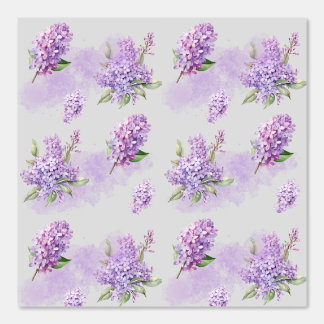 Paarse Sering Waterverf Pastel Paarse Achtergrond Behang