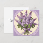 Paarse Seringbloemen Kaart (Voorkant / Achterkant)
