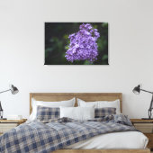 Paarse Seringbloemen Macro Canvasprint Canvas Afdruk (Insitu (Slaapkamer))