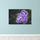 Paarse Seringbloemen Macro Canvasprint Canvas Afdruk (Insitu (Houten vloer))