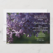 Paarse Seringbloemen Post Bruiloft Brunch Kaart (Voorkant)