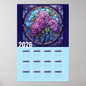 Paarse Seringe Muurkalender 2026 Poster (Voorkant)