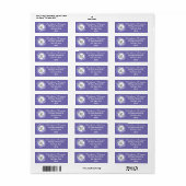 Paarse Seringe Retouradreslabel Etiket (Full Sheet)