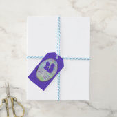 Paarse Seringebloem Bruiloft Cadeaulabel (Met Touw)