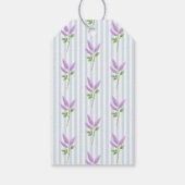 Paarse Seringehuwelijksbloemen Cadeaulabel (Achterkant)