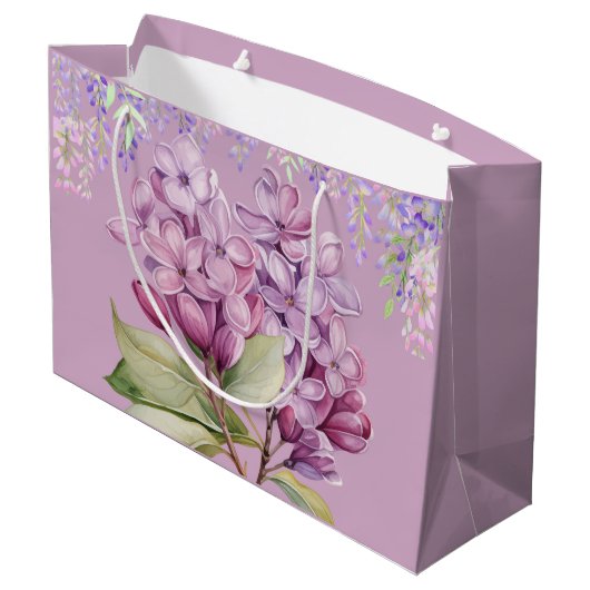 Paarse Seringen Groot Cadeauzakje (Achterkant Gekanteld)