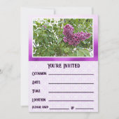 Paarse Seringen Nodigen U Uit voor een Bijzondere  Feestdagenkaart (Voorkant)