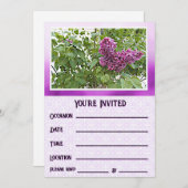 Paarse Seringen Nodigen U Uit voor een Bijzondere  Feestdagenkaart (Voorkant / Achterkant)