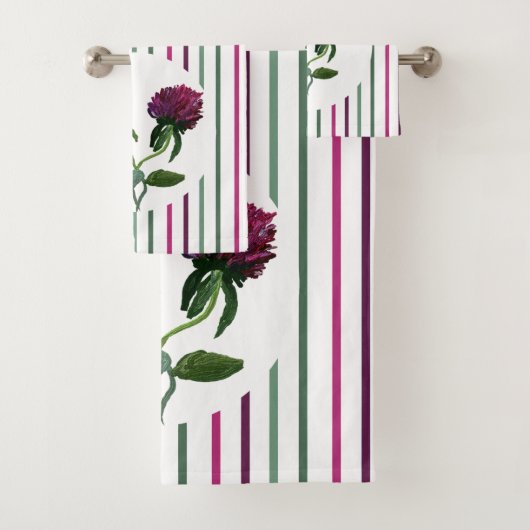 Paarse set handdoeken (Insitu)