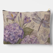 Paarse Shabby Chic Hortensia's Etui (Achterkant)