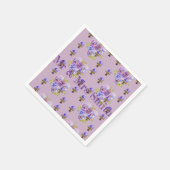 Paarse Shabby Pansy Decoratie Servetjes Napkins li Servet (Hoek)