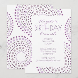 Paarse Shades Boho Mosaic Tribal Birthday Kaart